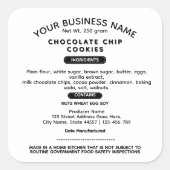 Aktualisierte Kennzeichnungen des Lebensmittelrech Quadratischer Aufkleber (Vorderseite)