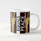 Aktualisierte Liebe und Kaffee = PEACE Jumbo Tasse (Rechts)