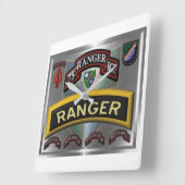 Aktualisiertes Design 75. Ranger-Regiment Quadratische Wanduhr (Winkel)