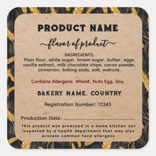 Aktualisiertes Etikett für Weizen der Hütte Illino Quadratischer Aufkleber (Vorderseite)