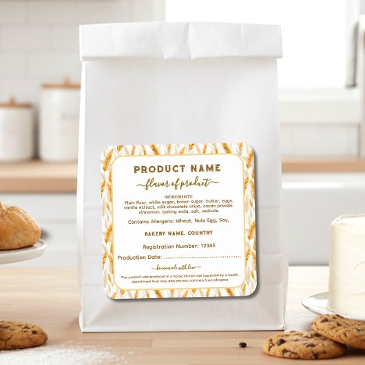 Aktualisiertes Etikett für Weizen der Illinois-Hüt Quadratischer Aufkleber