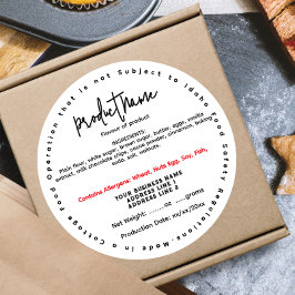 Aktualisiertes IDAHO-Hütte-Lebensmitteletikett Runder Aufkleber