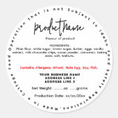 Aktualisiertes IDAHO-Hütte-Lebensmitteletikett Runder Aufkleber (Vorderseite)