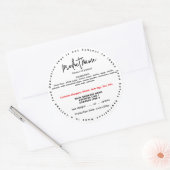 Aktualisiertes IDAHO-Hütte-Lebensmitteletikett Runder Aufkleber (Umschlag)