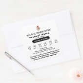 Aktualisiertes Texas-Hütte-Gesetz Quadratischer Aufkleber (Umschlag)