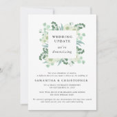 Aktualisierung der Eukalyptus-Hochzeitsszenierung Ankündigung (Vorderseite)