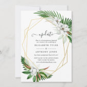 Aktualisierung der tropischen geometrischen Hochze Einladung (Vorderseite)