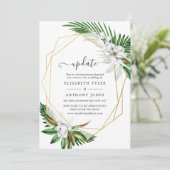 Aktualisierung der tropischen geometrischen Hochze Einladung (Stehend Vorderseite)