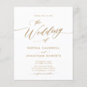 Aktualisierung des Budgets Gold Calligraphy Weddin (Vorderseite)