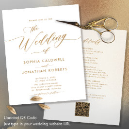 Aktualisierung des Budgets Gold Calligraphy Weddin