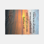 AKTUALISIERUNG VON MATTHEW 11:28 SCRIPTURE VERSE S FLEECEDECKE (Vorderseite (Horizontal))