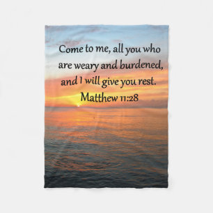 AKTUALISIERUNG VON MATTHEW 11:28 SCRIPTURE VERSE S FLEECEDECKE