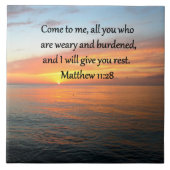 AKTUALISIERUNG VON MATTHEW 11:28 SCRIPTURE VERSE S FLIESE (Vorderseite)