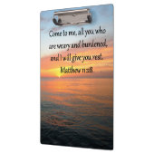 AKTUALISIERUNG VON MATTHEW 11:28 SCRIPTURE VERSE S KLEMMBRETT (Links)