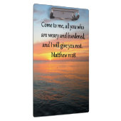 AKTUALISIERUNG VON MATTHEW 11:28 SCRIPTURE VERSE S KLEMMBRETT (Rechts)