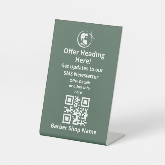 Aktualisierungen QR-Code-Schild Sockelschild (Vorderseite)