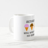 Aktuar ... arbeitet für Eiscreme Kaffeetasse (Vorderseite Links)