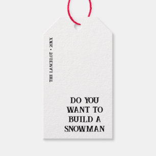Aktuell will du, einen Snowman Minimalistisch zu b Geschenkanhänger