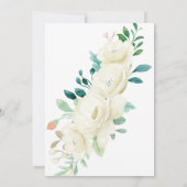 Aktuelle Aufdeckung des Geschlechts im weißen Blum Einladung (Rückseite)