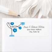 Aktuelle Blue Flowers Mailadresse Labels (Insitu)