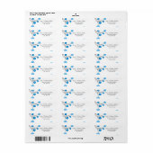 Aktuelle Blue Flowers Mailadresse Labels (Vorne)