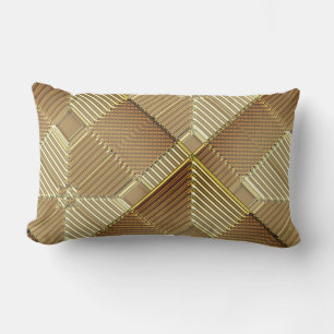 Aktuelle Bronze Gold Geometrie Lumbar Pillow Lendenkissen
