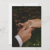 Aktuelle einfache Foto-Hochzeitstrends Einladung (Rückseite)