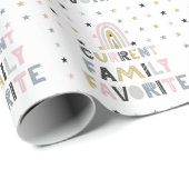 Aktuelle Familie Favorit Regenbogen Geschenkpapier (Rolleneckpunkt)