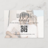 Aktuelle Foto-Hochzeitdetails QR-Karte Begleitkarte (Vorderseite)