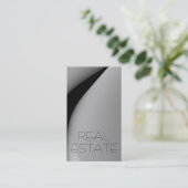 Aktuelle Grau Real Anwesen Business Card Visitenkarte (Stehend Vorderseite)