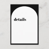 Aktuelle Informationen über Minimalistische Hochze Begleitkarte (Rückseite)