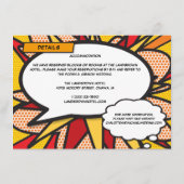 Aktuelle Informationen zum Fun Comic Book Wedding Begleitkarte (Rückseite)