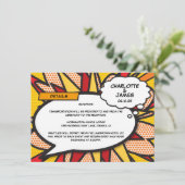 Aktuelle Informationen zum Fun Comic Book Wedding Begleitkarte (Stehend Vorderseite)