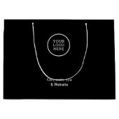 Aktuelle Minimal-Business-Logos Schwarze Unternehm Große Geschenktüte (Vorderseite)