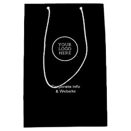 Aktuelle Minimal-Business-Logos Schwarze Unternehm Mittlere Geschenktüte