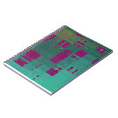 Aktuelle MVB Abstrakt Blue Lila Notebook Notizblock (Linke Seite)
