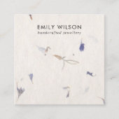 AKTUELLE PETAL HANDMADE PAPIER STUD EARRING ANZEIG QUADRATISCHE VISITENKARTE (Vorderseite)