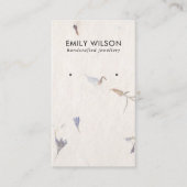 AKTUELLE PETAL HANDMADE PAPIER STUD EARRING ANZEIG VISITENKARTE (Vorderseite)