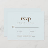 Aktuelle RSVP-Karten für Hochzeiten - Blau RSVP Karte (Vorne/Hinten)