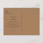 Aktuelle Schwarz/Gold-Monogramm Save the Date Ankündigungspostkarte (Rückseite)