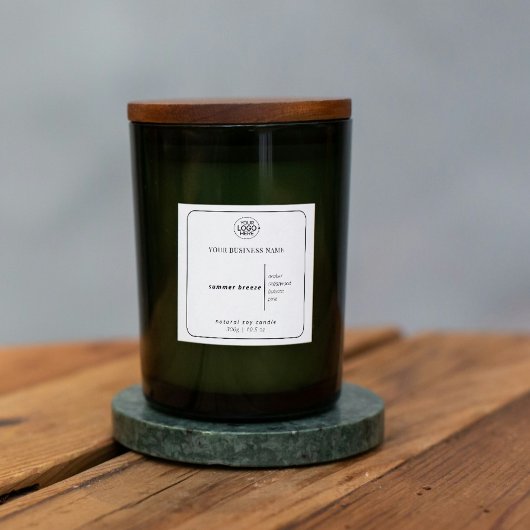 Aktuelle schwarz-weiß-farbige Add-On für Ihr Logo- Quadratischer Aufkleber