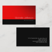 Aktuelle Standard Red Black Gray Business Card Visitenkarte (Vorne/Hinten)