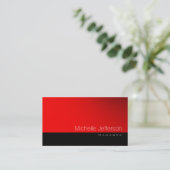 Aktuelle Standard Red Black Gray Business Card Visitenkarte (Stehend Vorderseite)