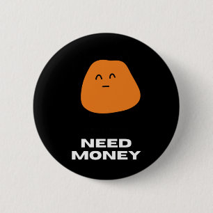 Aktuelle Stimmung braucht Geld Charming Cat Illust Button