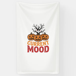 Aktuelle Stimmung Halloween-Kürbis-Vintage-Shirt-D Banner