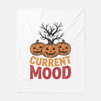 Aktuelle Stimmung Halloween-Kürbis-Vintage-Shirt-D Fleecedecke