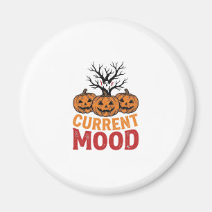 Aktuelle Stimmung Halloween-Kürbis-Vintage-Shirt-D Magnet