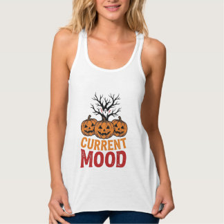 Aktuelle Stimmung Halloween-Kürbis-Vintage-Shirt-D Tank Top