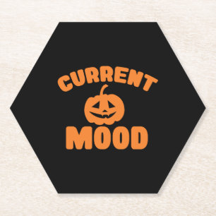 Aktuelle Stimmung lustiger Kürbis Halloween Untersetzer