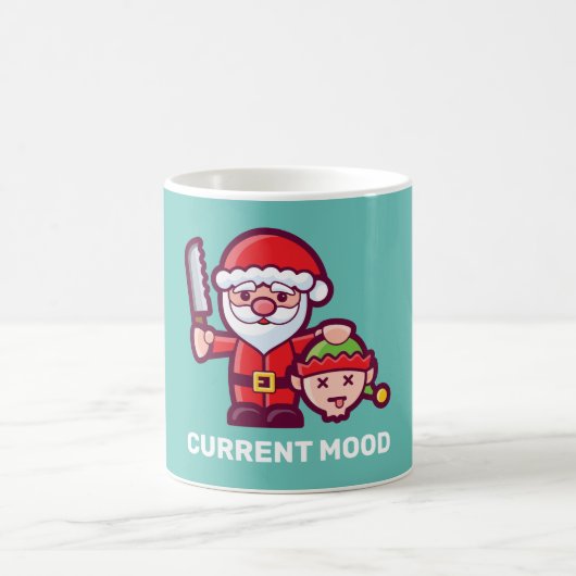 Aktuelle Stimmung - Santa und Elf Kaffeetasse (Mittel)